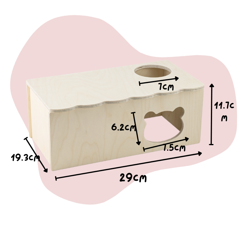 Double Room Habitat for Hamsters and Small Pet-Bear Series