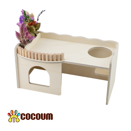 Creative Garden Balcony Multi-Use Hideout for Small Pets and Hamsters - Ideal for Play and Rest