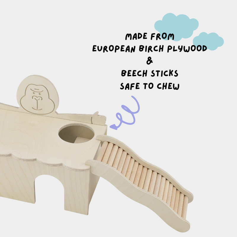 Wavey Stable Beech Stciks Ladder for small animals