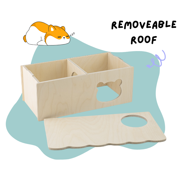 Double Room Habitat for Hamsters and Small Pet-Bear Series